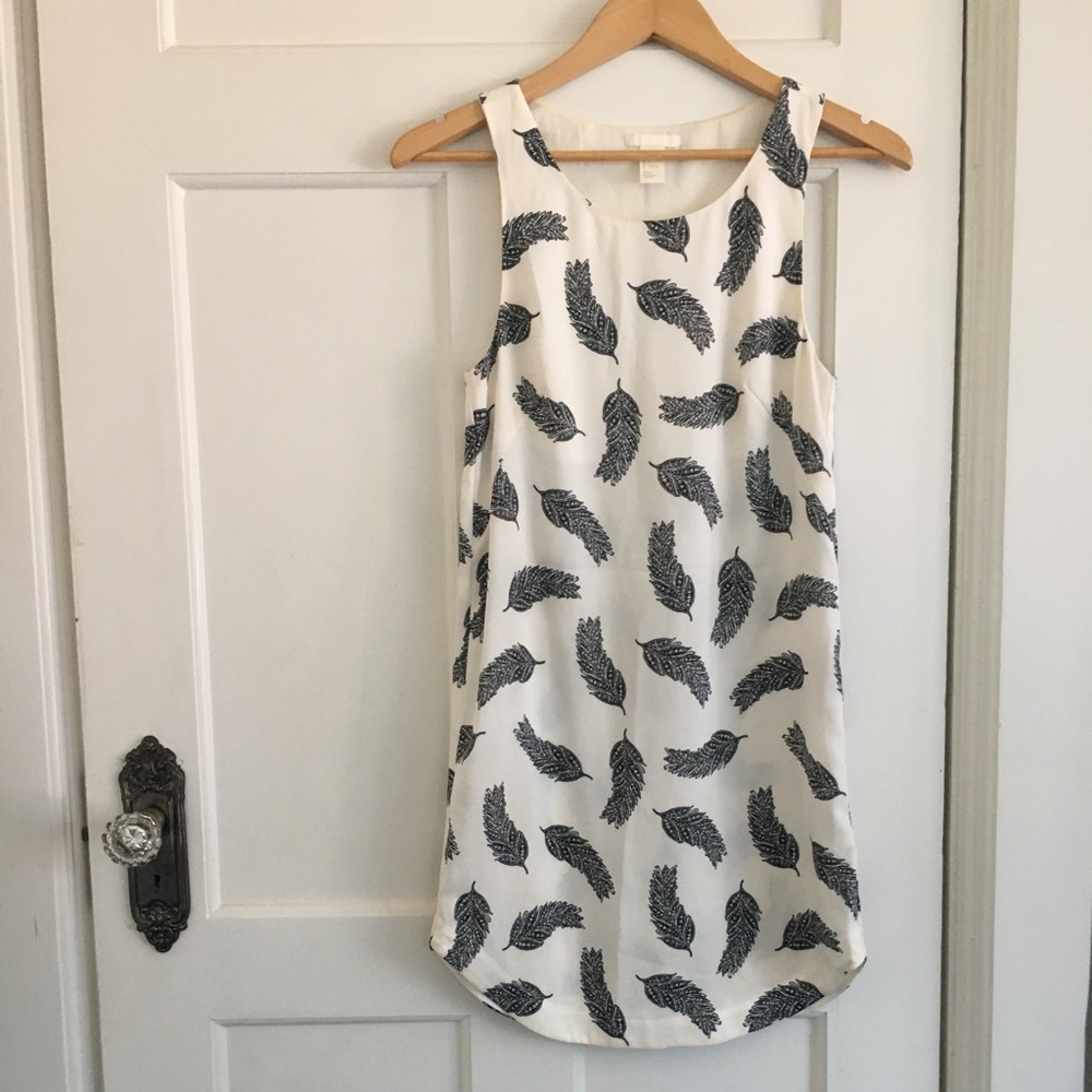 Cream feather dress